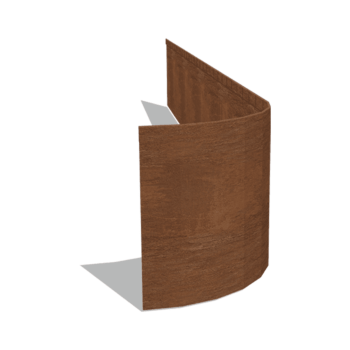 Obrubník zploštělý z cortenové oceli FLEX 35 cm (délka 240 cm)