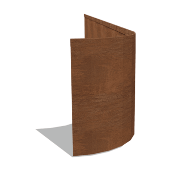 Obrubník zploštělý z cortenové oceli FLEX 45 cm (délka 240 cm)