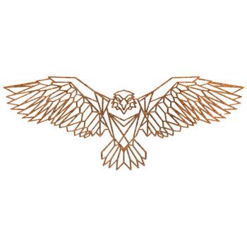 Nástěnná dekorace z cortenu - Orel Small - 23,5 x 60 cm