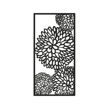 Nástěnná dekorace z oceli - Květ 2.0 Small - 60 x 30,1 cm