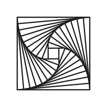 Nástěnná dekorace z oceli - Geometrický 3.0 Small - 30 x 30 cm