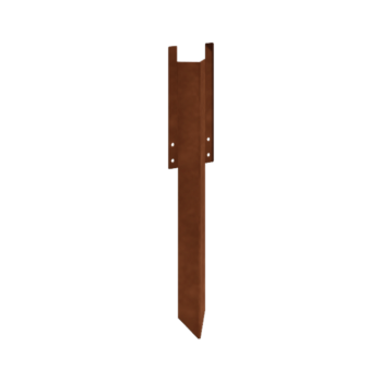 Zemní hrot z cortenové oceli - Výška okrajového lemu 34 / 37,5 cm