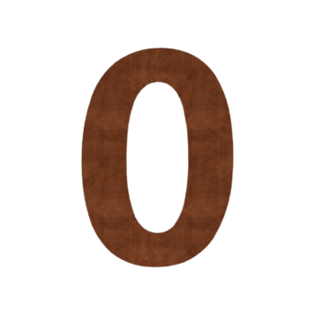 Číslo domu z cortenová ocel 0 - 15 cm