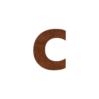 Číslo domu z cortenová ocel c - 10 cm