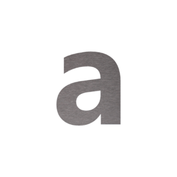 Číslo domu z nerezové oceli A - 13 x 15 cm - Kartáčovaný