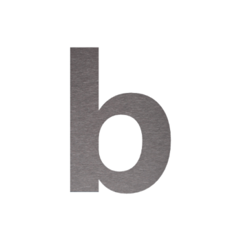 Číslo domu z nerezové oceli B - 15 x 22 cm - Kartáčovaný