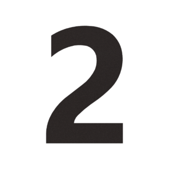 Číslo domu z nerezové oceli 2 - 32,7 x 50 cm - RAL9005 jemná struktura (černý)