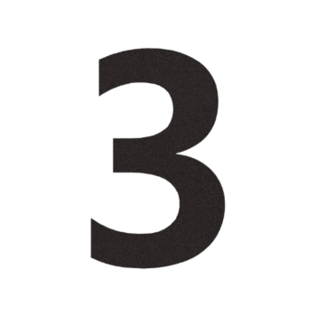 Číslo domu z nerezové oceli 3 - 30,4 x 50 cm - RAL9005 jemná struktura (černý)