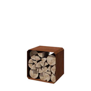 Stojan na dřevo z cortenu - Colorado 1 kus - 40 x 40 x 40 cm