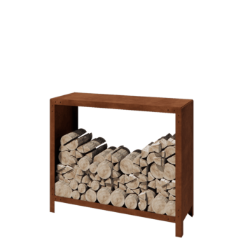 Stojan na dřevo z cortenu - Indiana - 120 x 40 x 100 cm