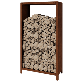 Stojan na dřevo z cortenu - Indiana - 100 x 40 x 180 cm