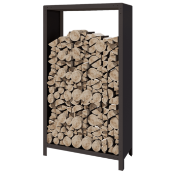 Stojan na dřevo z oceli - Indiana - 100 x 40 x 180 cm - RAL7016 matnýný (antracitově šedá)