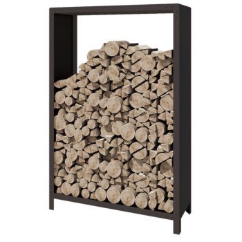 Stojan na dřevo z oceli - Indiana - 120 x 40 x 180 cm - RAL7016 matnýný (antracitově šedá)