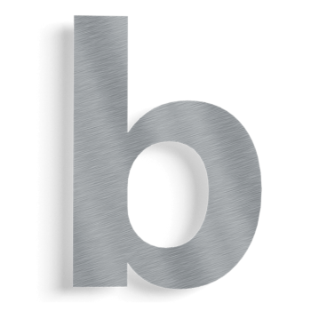 Číslo domu z nerezová ocel (lepidlo) b - 15 cm