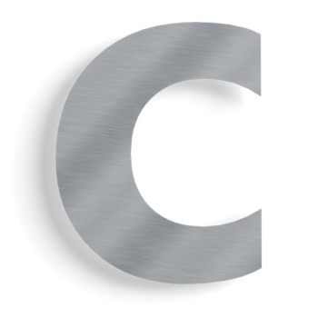 Číslo domu z nerezová ocel c - 10 cm