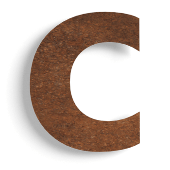 Číslo domu z cortenová ocel c - 10 cm