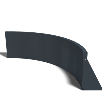 Opěrná stěna z oceli - Vnitřní oblouk - 100 x 100 x 40 cm - RAL9010 matnýný (bílý)