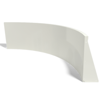 Opěrná stěna z oceli - Vnitřní oblouk - 150 x 150 x 60 cm - RAL9005 matnýný (černý)