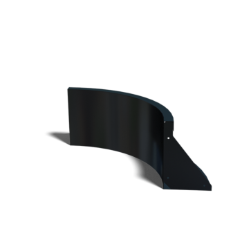 Opěrná stěna z oceli - Vnitřní oblouk - 50 x 50 x 30 cm - RAL9005 matnýný (černý)