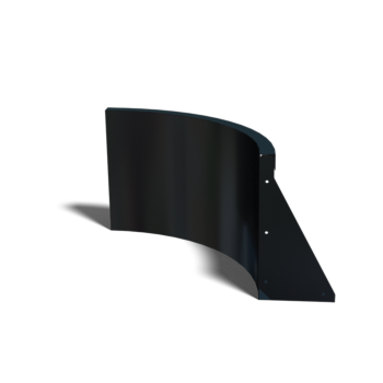 Opěrná stěna z oceli - Vnitřní oblouk - 50 x 50 x 40 cm - RAL9005 matnýný (černý)