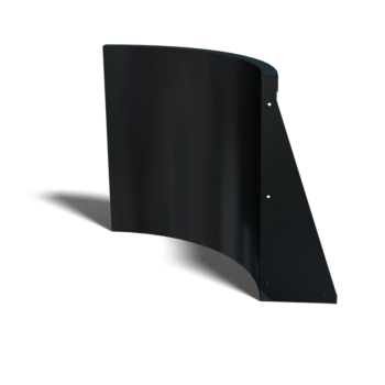 Opěrná stěna z oceli - Vnitřní oblouk - 50 x 50 x 60 cm - RAL9010 matnýný (bílý)