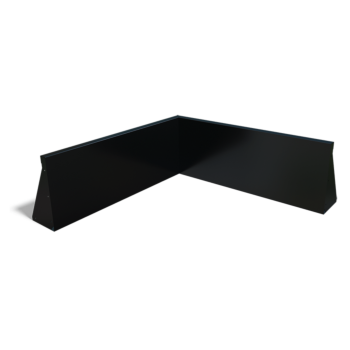 Opěrná stěna z oceli - Vnitřní roh - 100 x 100 x 30 cm - RAL9010 matnýný (bílý)