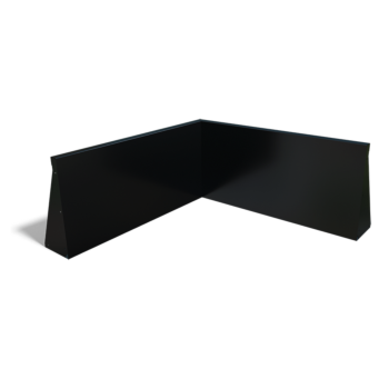 Opěrná stěna z oceli - Vnitřní roh - 100 x 100 x 50 cm - RAL9005 matnýný (černý)