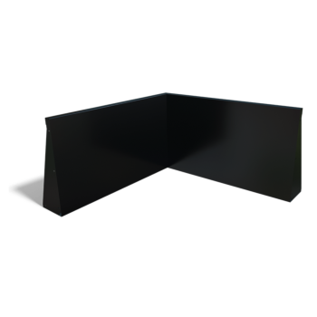 Opěrná stěna z oceli - Vnitřní roh - 100 x 100 x 60 cm - RAL9005 matnýný (černý)