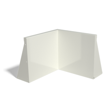 Opěrná stěna z oceli - Vnitřní roh - 50 x 50 x 50 cm - RAL9005 matnýný (černý)