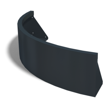 Opěrná stěna z oceli - Vnější oblouk - 100 x 100 x 30 cm - jiná barva RAL