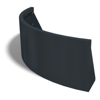 Opěrná stěna z oceli - Vnější oblouk - 100 x 100 x 40 cm - jiná barva RAL