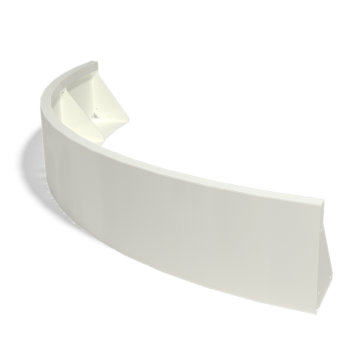 Opěrná stěna z oceli - Vnější oblouk - 150 x 150 x 30 cm - jiná barva RAL