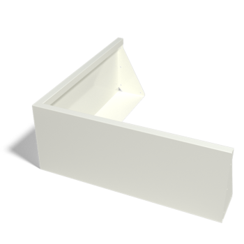 Opěrná stěna z oceli - Vnější roh - 100 x 100 x 40 cm - RAL9005 matnýný (černý)