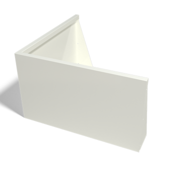 Opěrná stěna z oceli - Vnější roh - 100 x 100 x 60 cm - RAL9005 matnýný (černý)