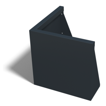 Opěrná stěna z oceli - Vnější roh - 50 x 50 x 50 cm - jiná barva RAL