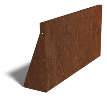 Opěrná zeď rovná z cortenová ocel 100 cm (výška 50 cm)