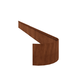 Obrubníky z cortenu - Zploštělý FLEX - Výška 23 cm - 150 cm