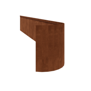 Obrubník zploštělý z cortenové oceli FLEX 45 cm (délka 150 cm)