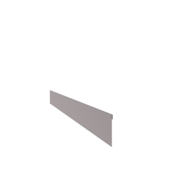 Obrubník zploštělý z pozinkované oceli 13 cm (délka 150 cm)