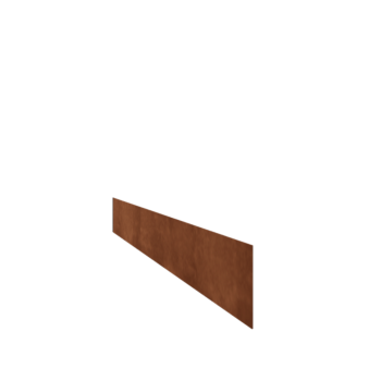 Obrubník rovný z cortenové oceli 15 cm (délka 150 cm)