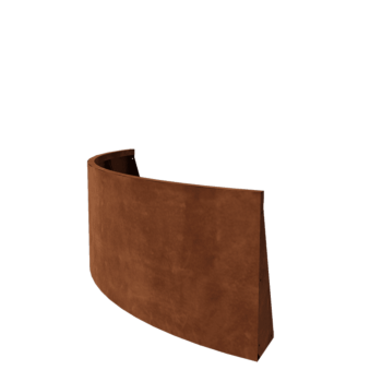 Opěrná stěna z cortenu - Vnější oblouk - 150 x 150 x 60 cm