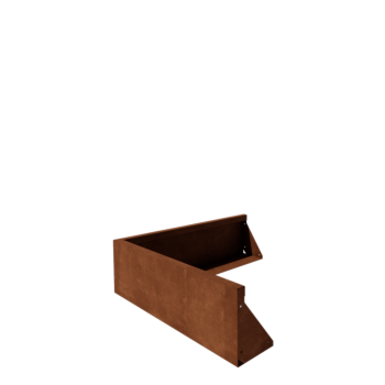 Opěrná stěna z cortenu - Vnější roh - 100 x 100 x 30 cm