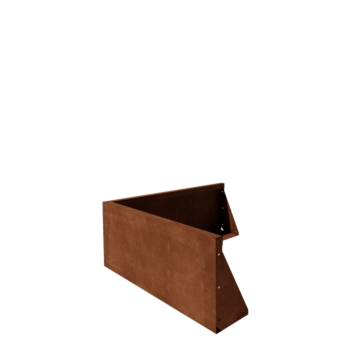 Opěrná stěna z cortenu - Vnější roh - 100 x 100 x 40 cm