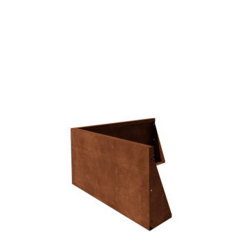 Opěrná stěna z cortenu - Vnější roh - 100 x 100 x 50 cm