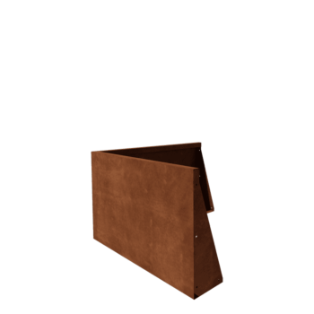 Opěrná stěna z cortenu - Vnější roh - 100 x 100 x 60 cm