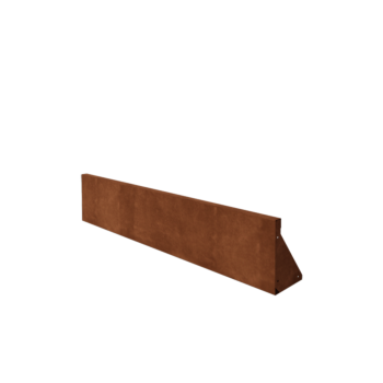 Opěrná zeď rovná z cortenová ocel 150 cm (výška 30 cm)