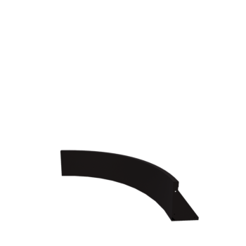 Opěrná stěna z oceli - Vnitřní oblouk - 100 x 100 x 30 cm - RAL9005 matnýný (černý)