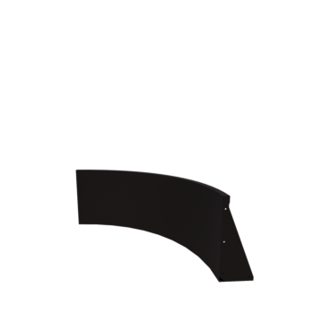 Opěrná stěna z oceli - Vnější oblouk - 100 x 100 x 50 cm - RAL9005 matnýný (černý)