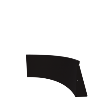 Opěrná stěna z oceli - Vnitřní oblouk - 100 x 100 x 60 cm - RAL9005 matnýný (černý)