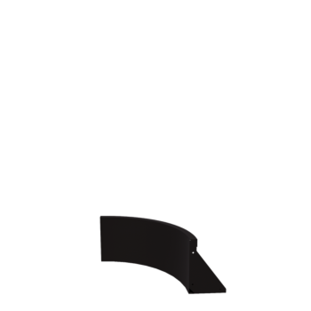 Opěrná stěna z oceli - Vnitřní oblouk - 50 x 50 x 30 cm - RAL9005 matnýný (černý)
